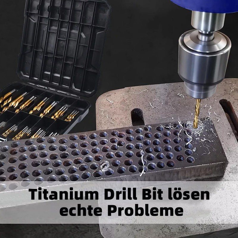 99 Piece Titanium Drill Bit Set: Drill Bit Set with