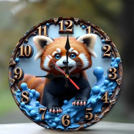25x25cm Wood Wall Clock that Incorporates a Small Sundial in the Centersheet size: 25*25cm/9.843*9.843inch, color: White