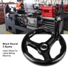 1PC 12*125mm Black Round 3 Spoke Hand Wheel for Lathe