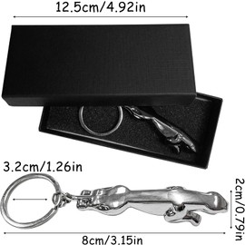 Aswewamt Car Accessories for Men Metal Alloy Leopard Keychain with Box Car Keyring Universal Size Keychain for Women