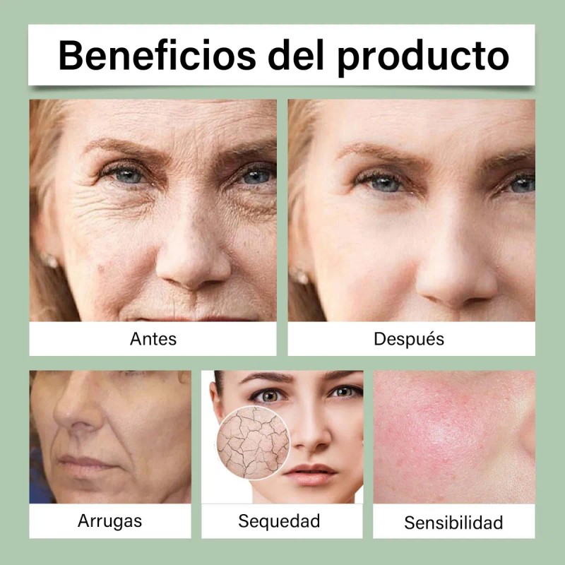 Crema Facial Hidratante Mopoyat Colágeno Verde Piel Seca 100g