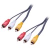 LINDY 35690 1 m Premium 3 x Phono Male to