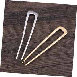 WOONEKY 4-pack u Shaped Hair Alloy Hair Clips for Women Girls Easy to Use Hair Stick