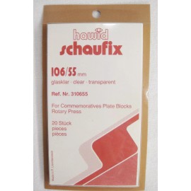 Hawid Schaufix Clear Stamp Mounts 106/55 Commemorative Blocks Pack of 20 (m32)