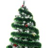 VEYLIN 10 Meter Green Christmas Tinsel Garland for Xmas Home