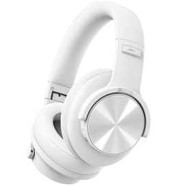 Picun B8 Bluetooth Headphones, 120 Hours Headphone Wireless Bluetooth, Hands-Free Calls, 3EQ & Game Mode, Foldable Headphones Over Ear for Travel Home Office Cellphone PC White