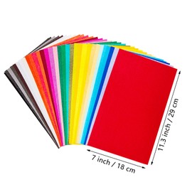 Stiff Felt Sheets, 32 Pcs Felt Fabric, 17.78×28.7cm Colour Felt for Crafts, Craft Felt Square for for Sewing