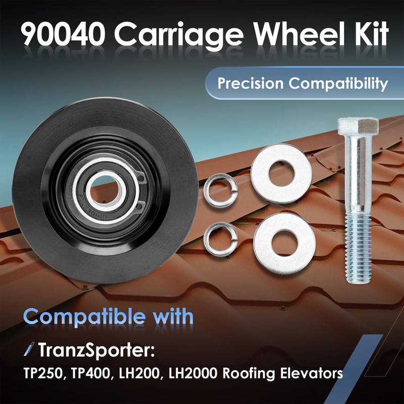 Roofing Hoist Carriage Wheel Kit, Compatible With TranzSporter TP250 TP400
