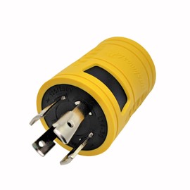 Parkworld 62916 30 AMP Generator Adapter 4-Prong Locking L14-30P Plug to 6-20R T-Blade 6-15R Receptacle 250 Volt