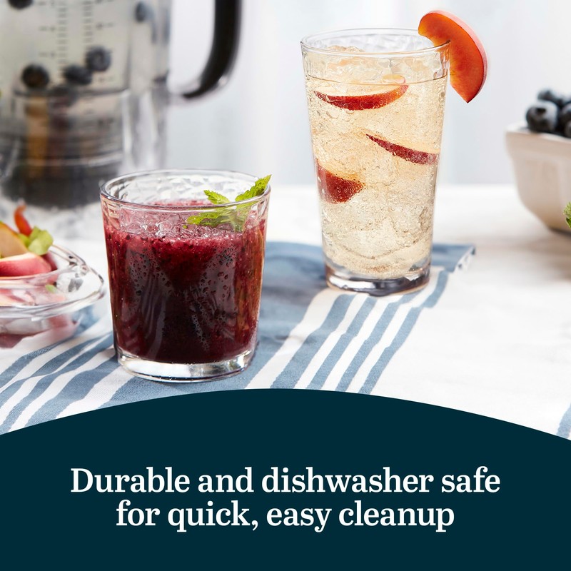 Libbey Yucatan Tumbler and Rock Drinking Glasses Set, Textured 16