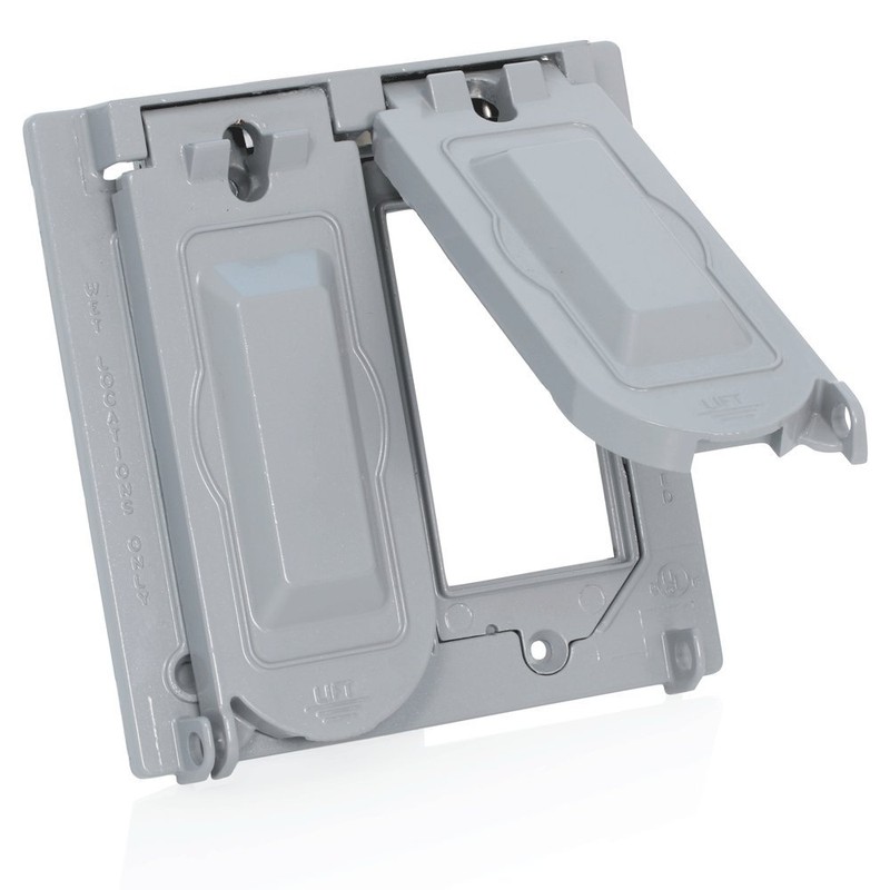 Leviton Weatherproof Cover, 2-Gang for Decora, GFCI, Duplex, or Single