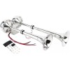 Amarine Made 12V 125db Stainless Steel Dual Trumpet Horn Electric