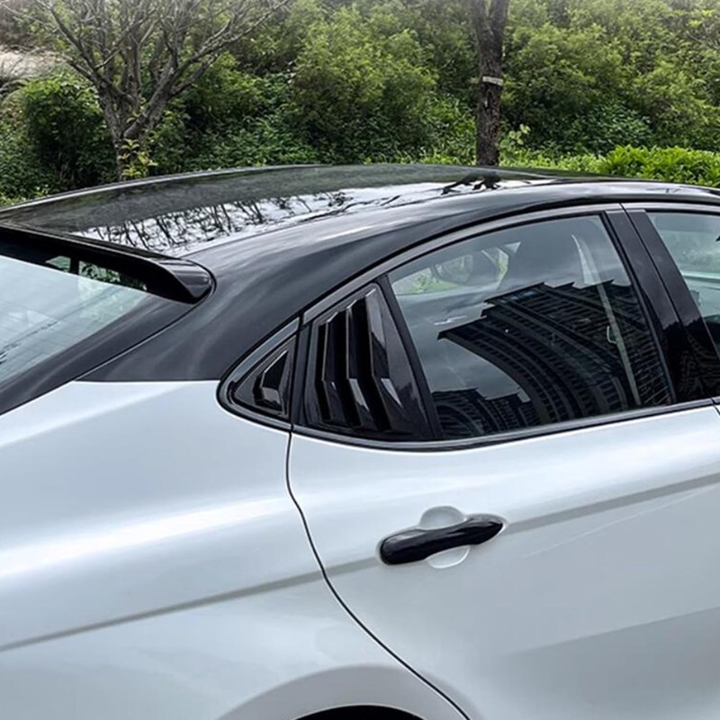 CYAuto New 2pcs Racing Side Rear Quarter Window Louvers for