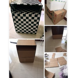 Yifely Black White Mosaic Furniture Paper Removable Shelf Liner Drawer Sticker 17.7 Inch by 9.8 Feet