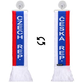 TRUCK DUCK® LKW Auto Minischal Czech Republic Tschechien Mini Schal Wimpel Flagge Saugnapf Spiegel Deko