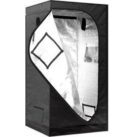 iPower 36"x36"x72" 3’x3’x6’ Mylar Hydroponic Water-Resistant Grow Tent with Observation Window and Removable Floor Tray, Tool Bag for Indoor Plant Seedling, Propagation, Blossom, etc