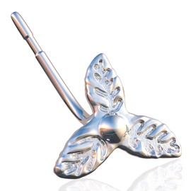 Zierliche Blume Nasenstecker Kleine Nasenpiercings | 925 Sterling Silber L Form Blume Nasenpiercing 22G | Nasenschmuck für Frauen Handgefertigte Ohrstecker(Flower)
