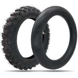 2.5-10" Off-Road Tire and Inner Tube Set, Dirt Bike Tire with 10-Inch Rim and 2.5/2.75-10 Dirt Bike Inner Tube Replacement,Compatible with Honda CRF50/XR50, Suzuki DRZ70/JR50, and Yamaha PW50-2PC