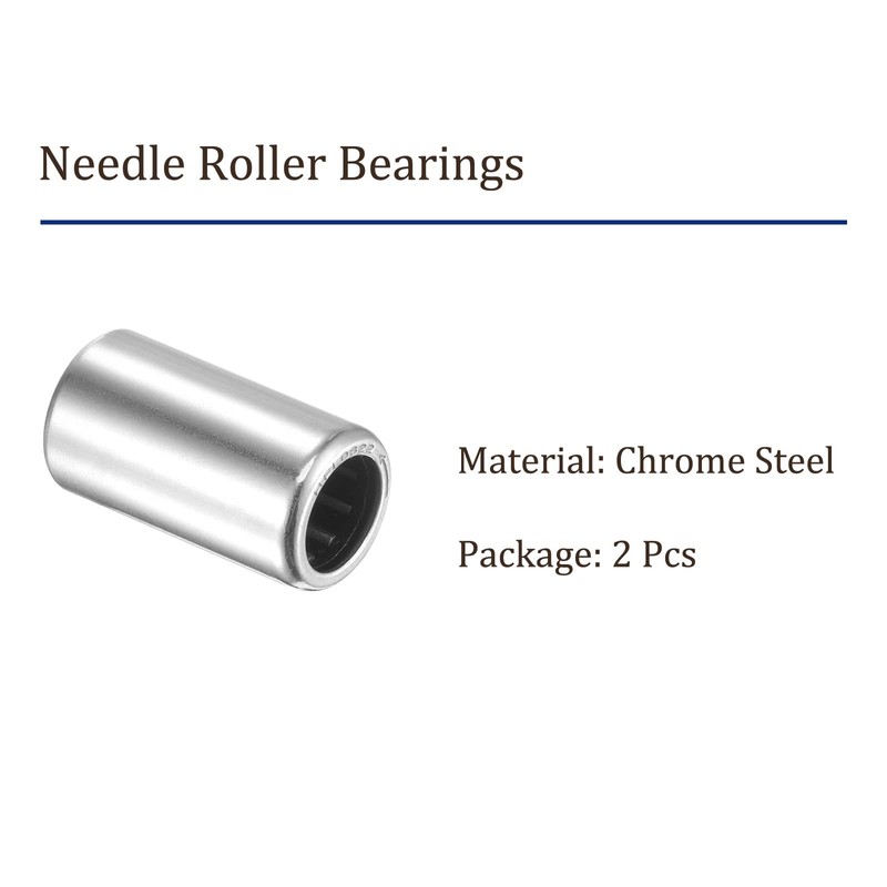 Kozelo 2pcs HFL0822 Needle Roller Bearings 8mm x 12mm x