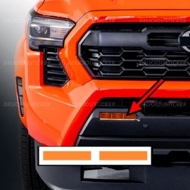 Deliciousticker For Toyota Tacoma 2024-2026 Fog Light AMBER Orange Front Tint Precut Decal Vinyl