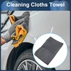 INFINAUTO Cleaning Cloths Towel,Car Drying Plush Cloth Absorbent Microfiber Grey,1pcs