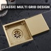 4 Inch Gold Shower Drain, SUS304 Stainless Steel Square Bathroom
