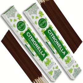 Citronella Incense Sticks for Outdoor Camping - Total 40 Insence-Sticks - Dual Pack of 20 Insense - Inciensos - Inscents - Natural Non Toxic Ingredients - Incents - Incence - Inscense