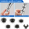 Aireador de Grifo Cocina con Filtro, 3 Modos Extensor G1/2