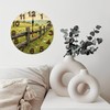 Rustic Farmhouse Fence Field Landscape Wall Clock 10-Inch Wooden Wall