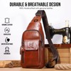WeeDee Sling Bag Leather Shoulder Bag Chest Bag Shoulder Bag
