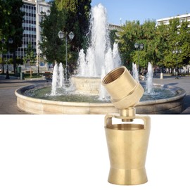 AYNEFY Fountain Spray Nozzle, G1in DN25 Brass Adjustable Water Fountain Nozzle Spray Pond Sprinkler Head for Garden Pond Amusement Park Library