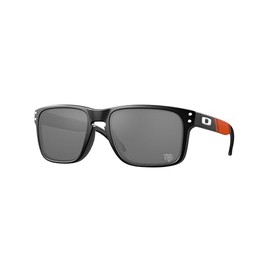 Oakley OO9102 Sunglasses Bundle: OO 9102 9102Q7 Holbrook Chi Matte Black Prizm and Large Red leash Accessory kit