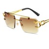 NiaWa Sunglasses for Women Men, Frameless Leopard Head Design, Polarized