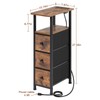 LOAKEKEL Narrow End Table Living Room with Charging Station, Skinny