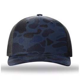 Richardson 112PFP Trucker Hat - Bark Duck Camo/Brown