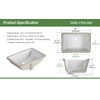 SmartSylva 21" Rectangular Undermount Bathroom Sink, Porcelain Ceramic Lavatory Vanity