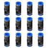 12 Pcs 5/32 inch Straight Push to Connect Fittings Pneumatic