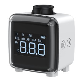 Pawfly 6 in 1 Digital Water Testing Kit, Digital Hot Tub Water Tester, Digital Pool Water Tester for pH, Total Chlorine, Free Chlorine, Total Alkalinity, Cyanuric Acid & Bromine, Digital Pool Test Kit