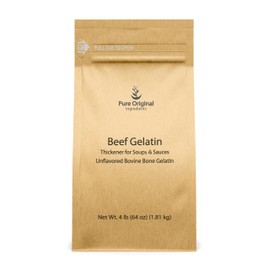 Pure Original Ingredients Beef Gelatin (4 lb) Bovine Beef Gelatin, Thickener, Soups & Sauces