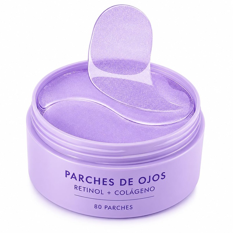 Parches para Ojos con Retinol y Colágeno, para Ojeras, Bolsas
