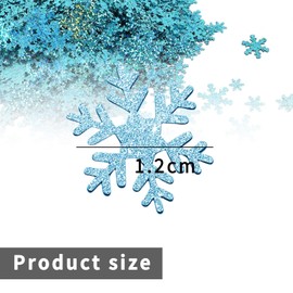 Snowflake Decoration, Snowflakes Scatter Decoration, Christmas Scatter Decoration, Christmas Decoration for Crafts, Glitter Confetti Christmas Decoration, Stars Christmas Confetti Table Decoration