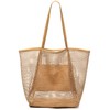 hatisan Beach Bag Mesh Tote Bag,Upgrade Beach Tote with Phone