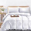 MOONLIGHT20015 Double Duvet Cover - White Solid Soft Double Bedding