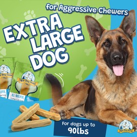 Yeti Dog Chew - Yak Cheese Himalayan Dog Chews - Healthy Long Lasting Dog Chews - Yak Chews for Large, Medium and Small Dogs - Yak Bones for Dogs - Natural Yak Cheese Dog Chews - XL, Bulk 3 lb