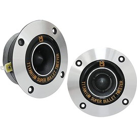 MR DJ HDT800S Pair 4" Speaker Size 400 Watt High Compression Aluminum Titanium Bullet Super Tweeter for Car, Van, ATV, UTV, Marine, Boat, Motorcycle, Motorsports, and Competition