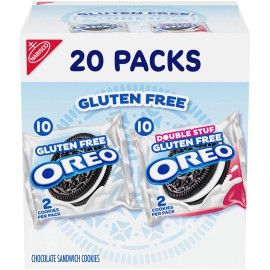 OREO Gluten Free Original & Double Stuf Chocolate Sandwich Cookies,20 Ct (Pk 1)