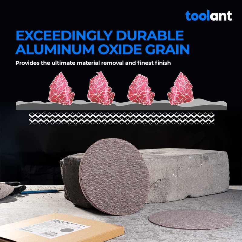toolant Mesh Abrasive 9 inch Drywall Sander Sandpaper, Dust-Free Hook