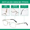 DEVYES Progressive Multifocus Reading Glasses for Men Women Metal Half