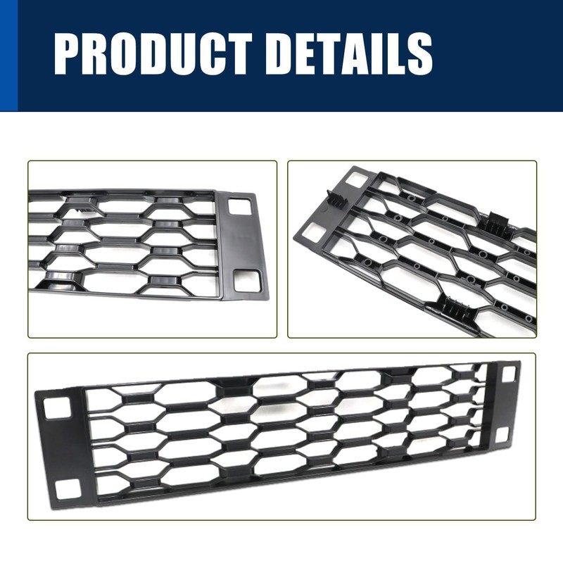 FZJDSD Black Front Bumper Cover Lower Grille Insert Trim ML3Z-17B968-AF