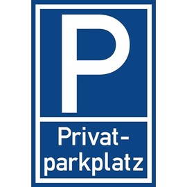 Prolac – 2 x Privatparkplatz Sign – PVC Hard Foam 20 x 30 cm – Robust and Weather-Resistant – Easy to Apply – Exclusive Parking Space – Subtle Design – German Quality – Clarity for Parking Use